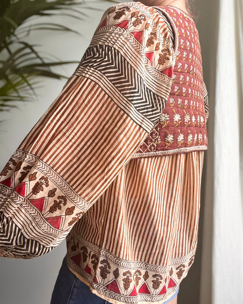 Vintage  1970's Indian Cotton Waistcoat Rare