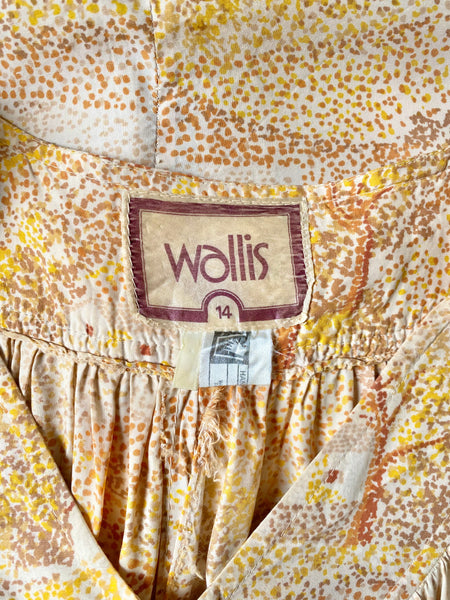 Vintage Wallis Scenic Novelty 1970's Smock Dress