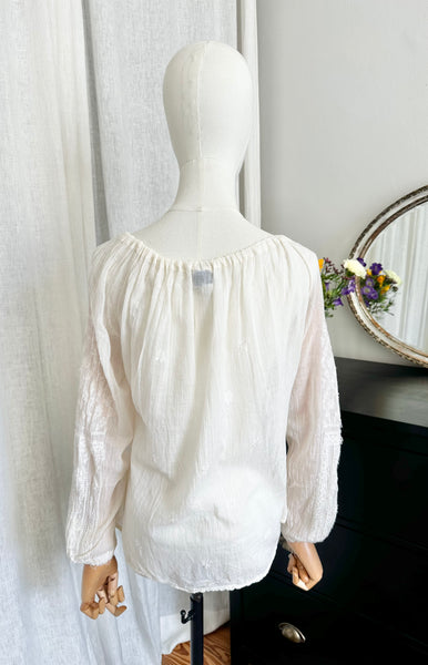 Rare Vintage Hungarian Embroidered Blouse