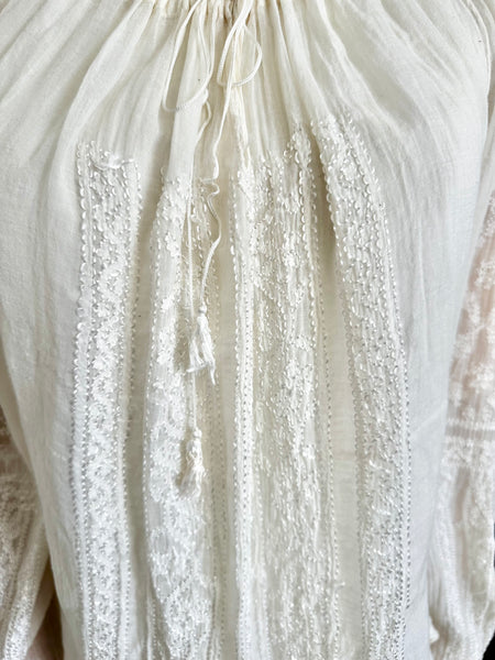 Rare Vintage Hungarian Embroidered Blouse