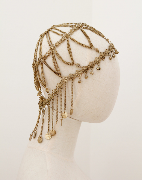 Vintage Bohemian Goddess Chain Traditional Folklore Headpiece