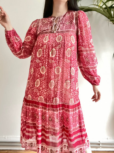1970’s Original Indian Gauze Dress