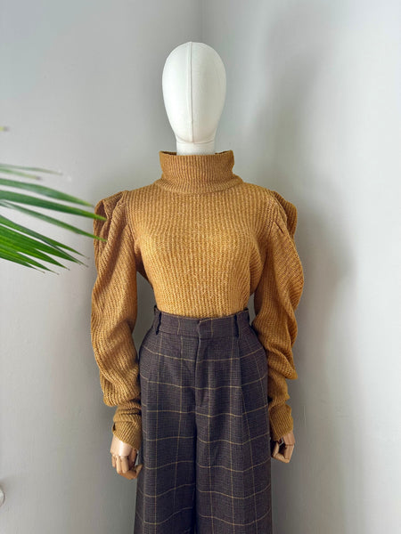 1980's High Neck Knited Jumper
