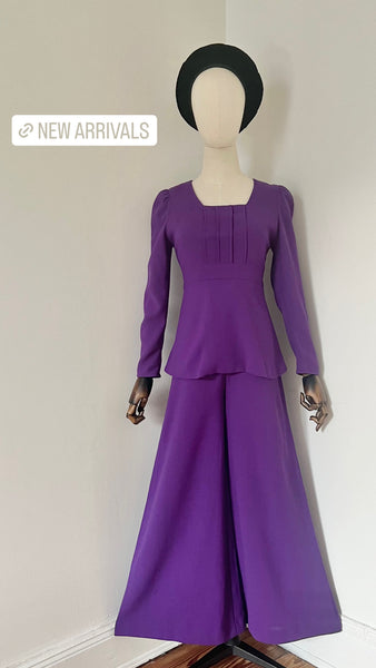 1970's Purple Wool Flare Suit Rare