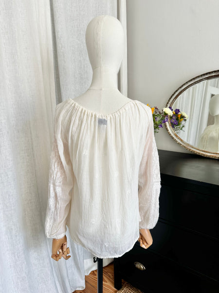 Rare Vintage Hungarian Embroidered Blouse