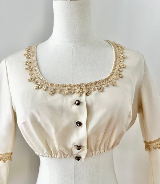 1970's Kaftan  Angel Wide Sleeve Crop Top