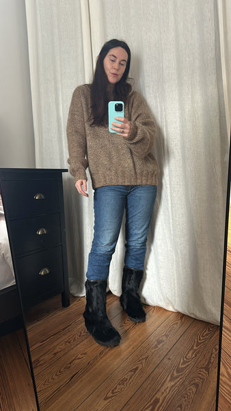 Rare 1970s Italian Yeti Fur Winter Boots by La Mondial
