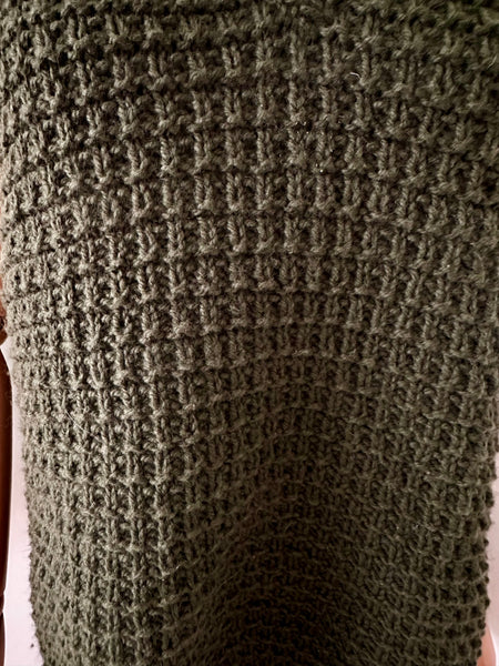 1970's Green Cable Knitted Tank Top