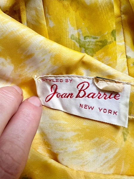 Vintage 1950s Joan Barrie New York Sunshine Floral Bubble Dress