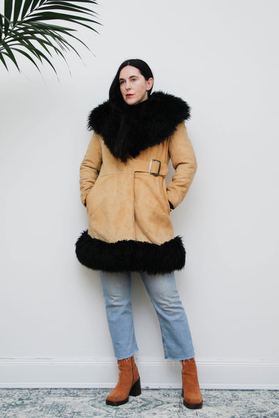 1970's Sheepskin Afghan Sheepskin Coat