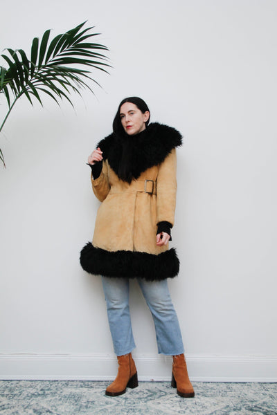 1970's Sheepskin Afghan Sheepskin Coat