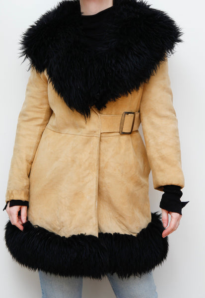 1970's Sheepskin Afghan Sheepskin Coat