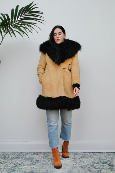 1970's Sheepskin Afghan Sheepskin Coat