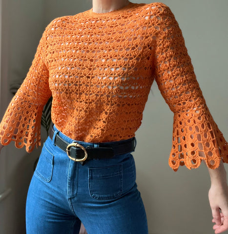 1970's Crochet Knitted Jumper