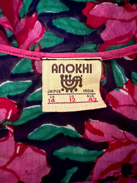 Vintage Anokhi Rare Indian Cotton Blouse Jacket