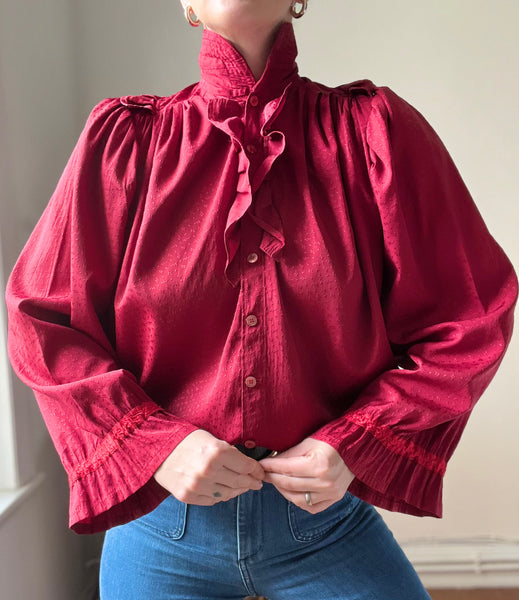 1980's Vintage Frilly Blouse