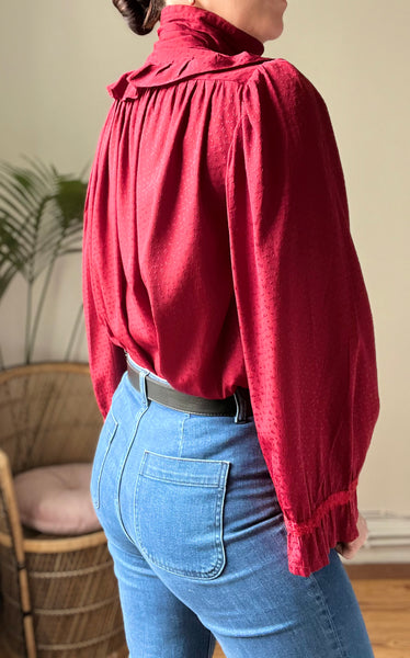 1980's Vintage Frilly Blouse