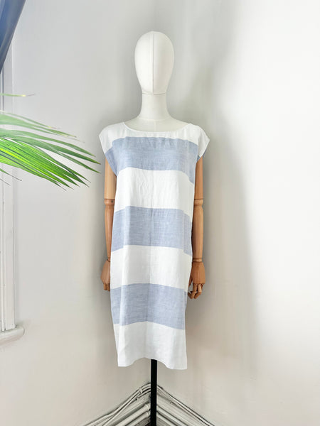 1980's Stripe Linen Dress