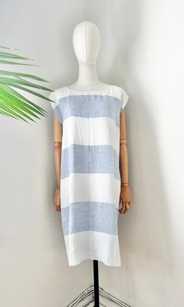 1980's Stripe Linen Dress