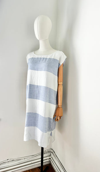 1980's Stripe Linen Dress