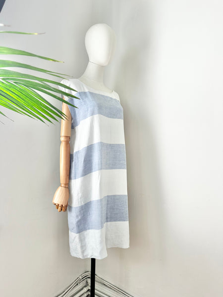 1980's Stripe Linen Dress