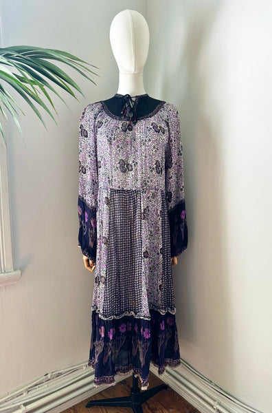 1970's Indian Cotton Gauze Dress