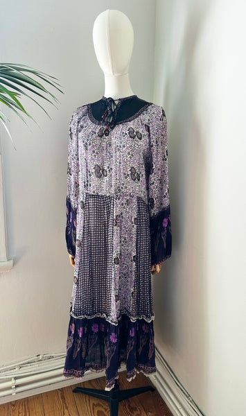 1970's Indian Cotton Gauze Dress