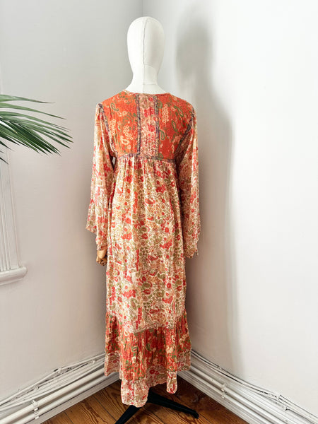 1970's Indian Cotton Gauze Dress