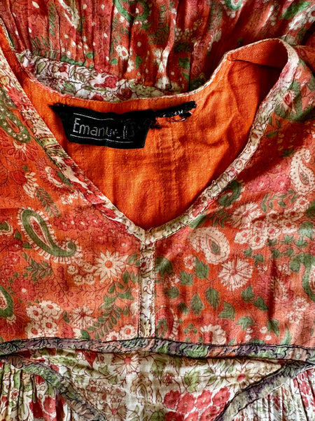 1970's Indian Cotton Gauze Dress