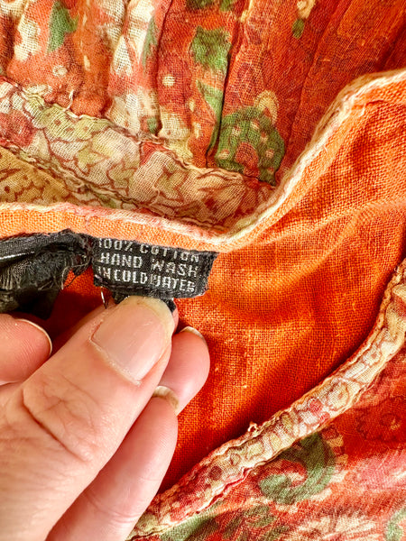 1970's Indian Cotton Gauze Dress