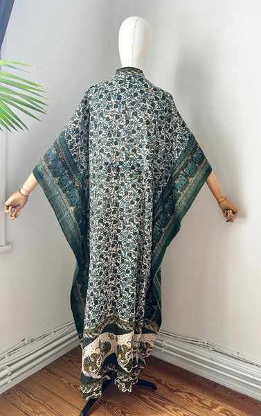 1970's Indian Cotton Block Kaftan