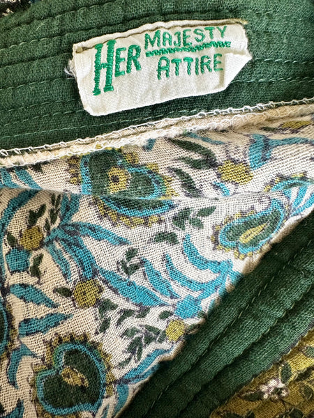 1970's Indian Cotton Block Kaftan