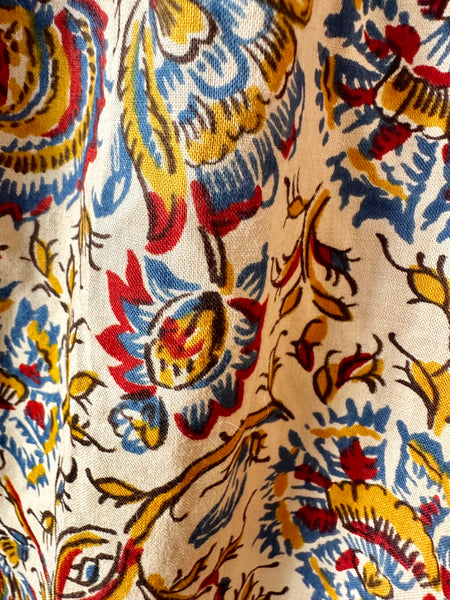 1970's Indian Cotton Block Sun Dress
