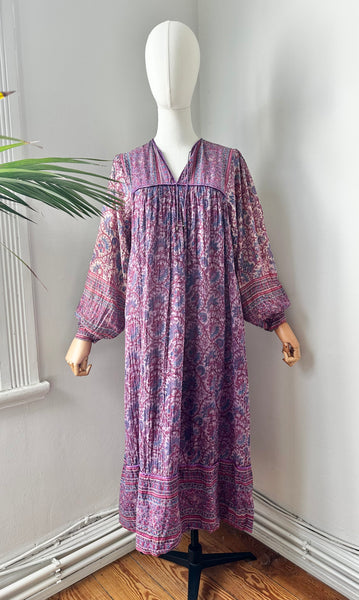 1970's Indian Cotton Gauze Dress