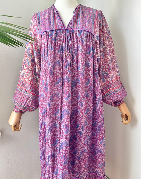 1970's Indian Cotton Gauze Dress