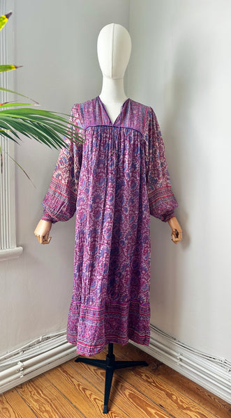 1970's Indian Cotton Gauze Dress