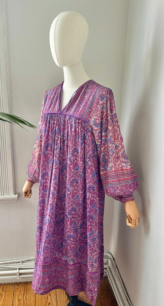 1970's Indian Cotton Gauze Dress