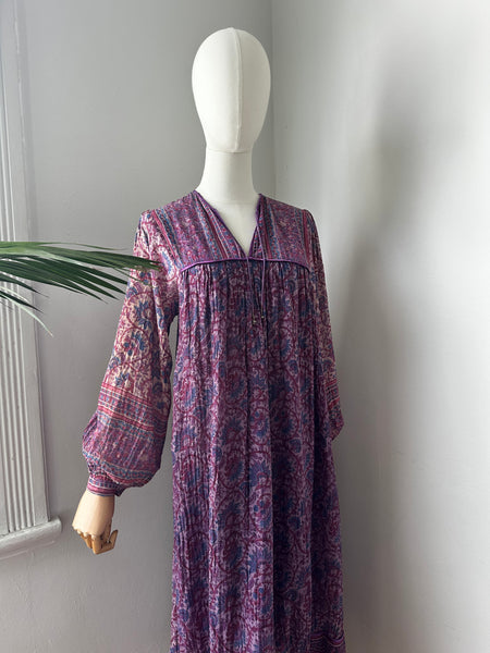 1970's Indian Cotton Gauze Dress