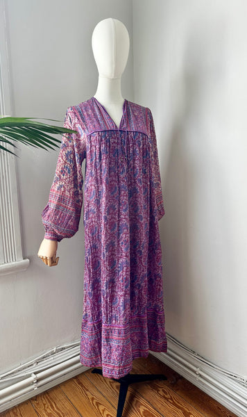 1970's Indian Cotton Gauze Dress