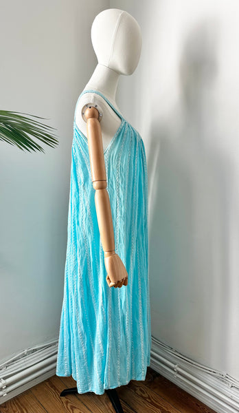 1970's Grecian Cotton Smock Mini Dress