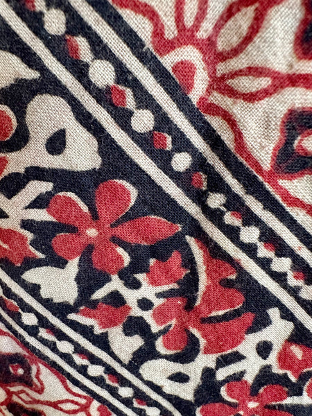 1970's Indian Cotton Block Dress Maxi
