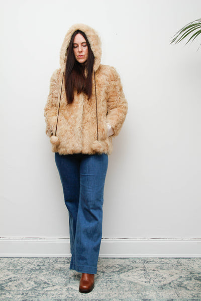 1970's Cream Lamb Shearling Fluffy Sheepskin Coat
