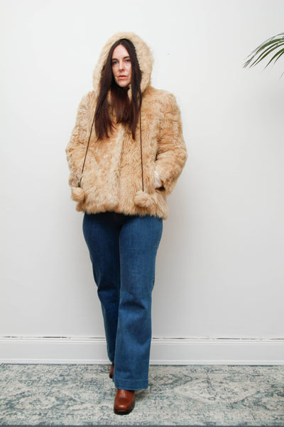 1970's Cream Lamb Shearling Fluffy Sheepskin Coat