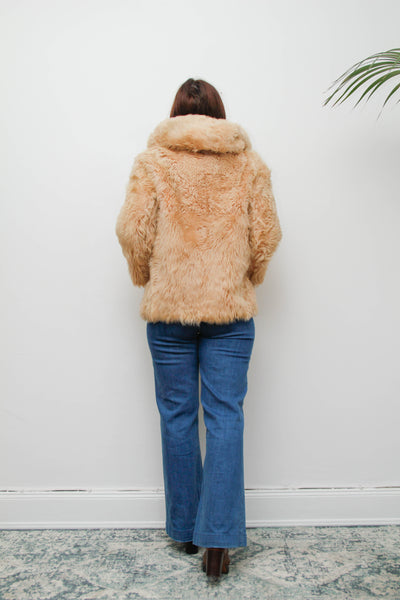 1970's Cream Lamb Shearling Fluffy Sheepskin Coat