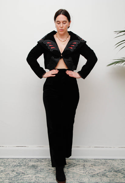 Miranda Holland 100% Suede Jacket – Avant-Garde 1970s–80s Designer