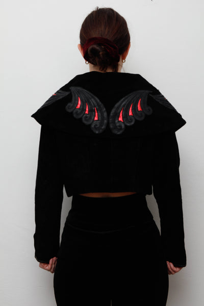 Miranda Holland 100% Suede Jacket – Avant-Garde 1970s–80s Designer