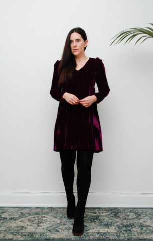 Rare 1960's Lorrie Deb Purple Magenta Velvet Mini Dress – Gothic Statement