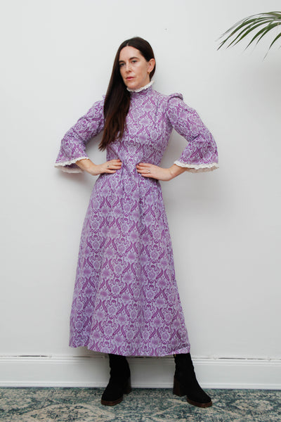 Rare 1960s Laura Ashley Cotton Maxi Dress – Victorian Floral