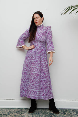 Rare 1960s Laura Ashley Cotton Maxi Dress – Victorian Floral