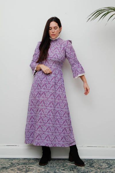 Rare 1960s Laura Ashley Cotton Maxi Dress – Victorian Floral